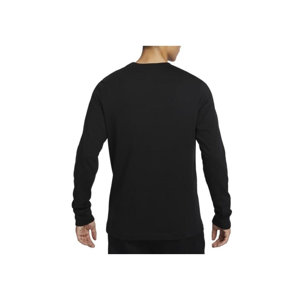Nike Logo Outdoor Casual Crew Neck Long Sleeve T-Shirt Men Tops Black HF6198-010