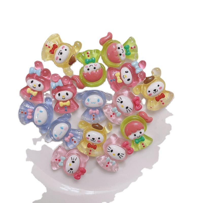 New Cartoon Cape Bunny Resin Accessories For Diy Cream Glue Phone Case Hairpin Cup Shoes Material Plastic/resin Material