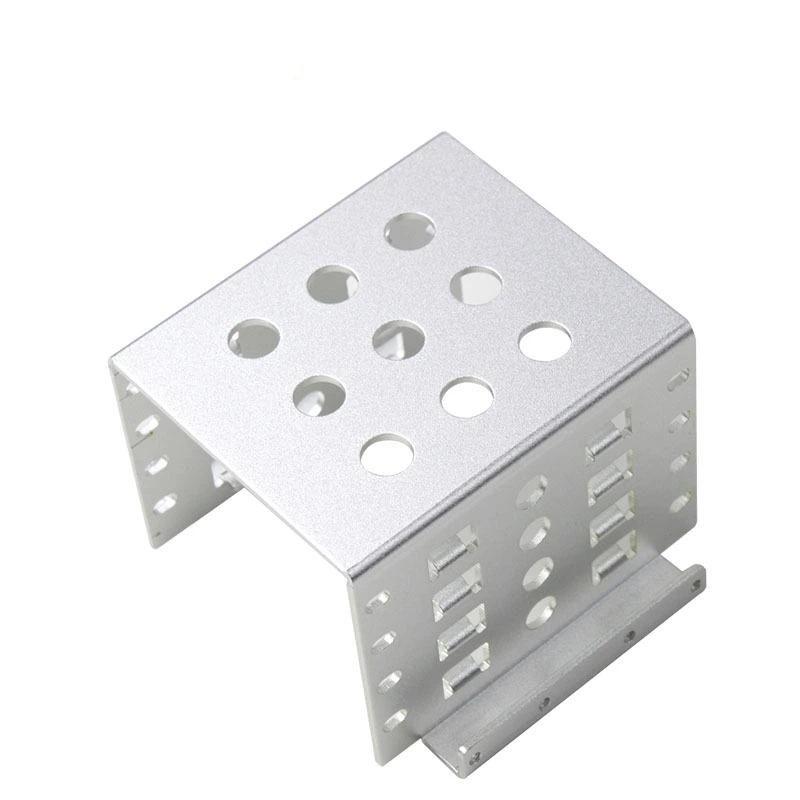 4 Bay 2.5 Inch To 3.5 Inch Ssd Hard Drive Enclosure Caddy Chassis Internal Mounting Adapter Bracket Aluminum Alloy Tray Holder