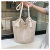 IELGY Beach Bag All-Match One-Shoulder Woven Large-Capacity Commu