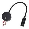 Dimmable RV Reading Light 3 Color Temperature Boat Bedside Flexible Gooseneck Wall Lamp with USB Charging Port 10‑30V Black