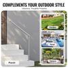 39.4in 100cm Handrails for Outdoor Steps for Porch Deck Stainless Steel