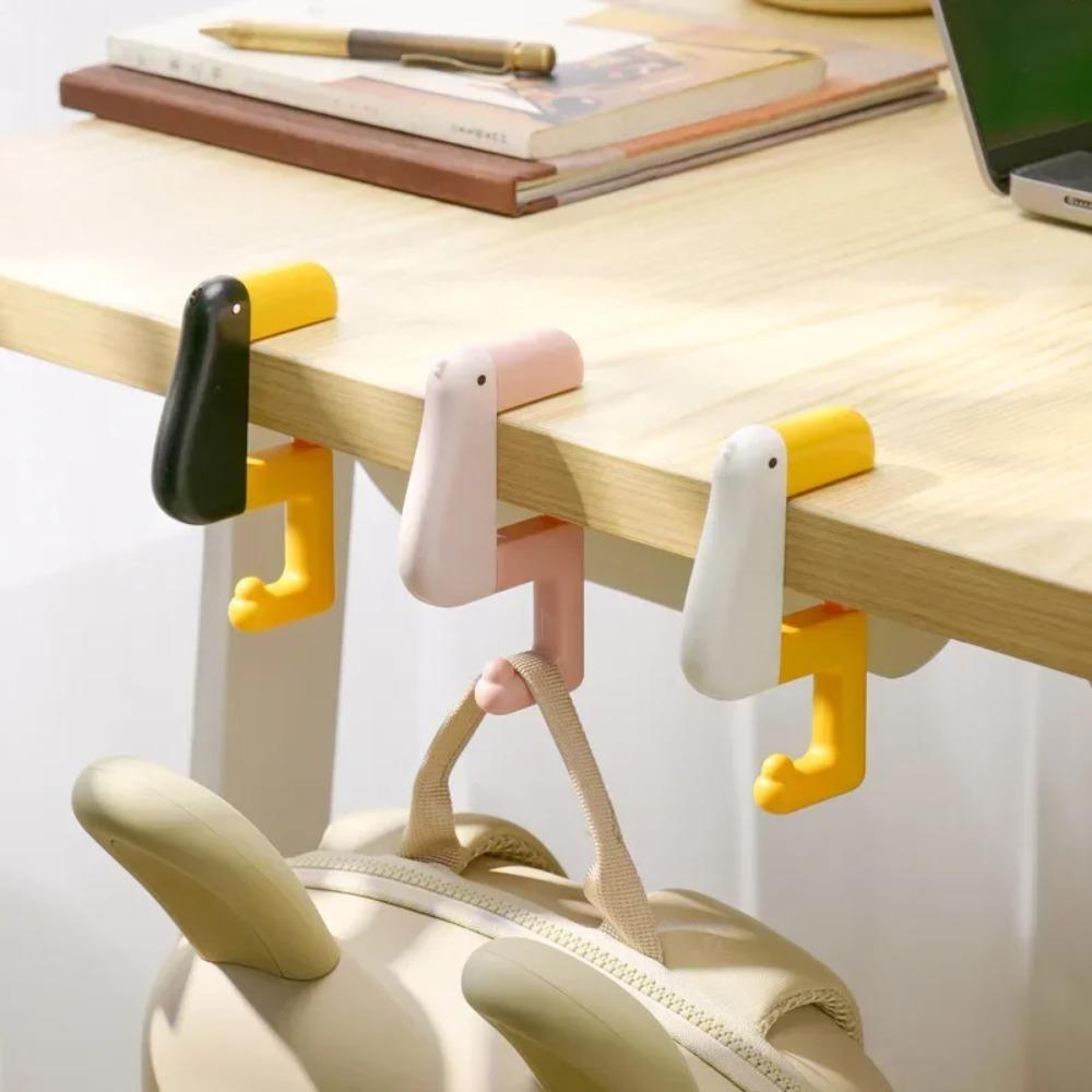 Duck S Shape Bag Hook Foldable Adjustable Hanger for Handbag Schoolbag Desk Organizer Office Student Accessories Kitchen Hooks