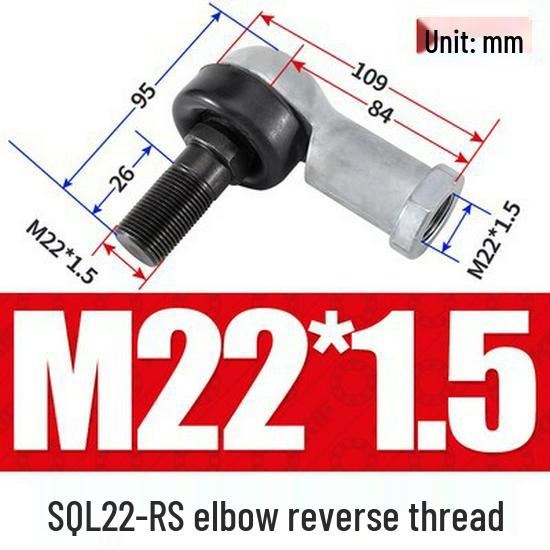 Bent Rod End Joint Bearing with Ball Joint SQ/SQZ5 - Sizes 6 to 22-RS