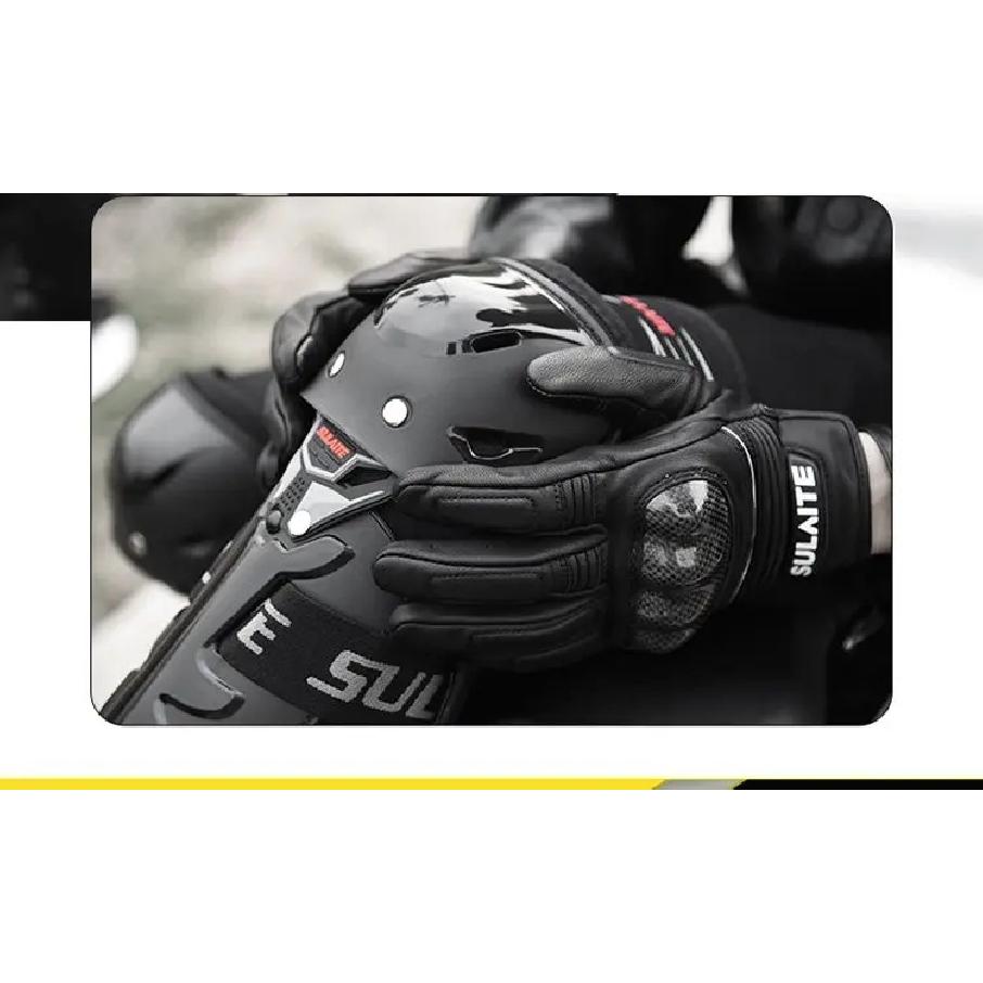 SULAITE Genouillères de Moto pour Homme Coudières Moto Protection Motocross Garde de Pilotage Moto Cross Racing Joelheira VTT