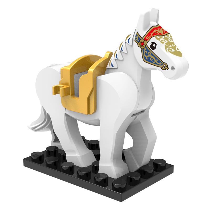 MOC Military War Horse Suitable For Mini-Figurines Building Blocks Accessories Boys Children's Toys Gift