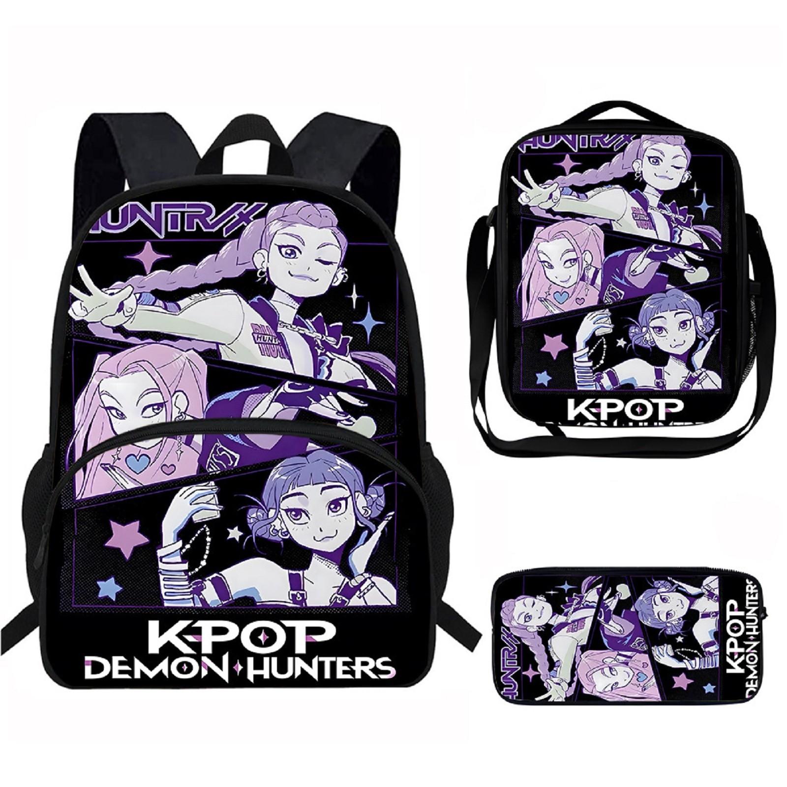 

Рюкзак для дівчинки Рюкзак для учня початкової школи Дитяча сумка з принтом Сумка через плече Пенал Набір з трьох предметів One Size