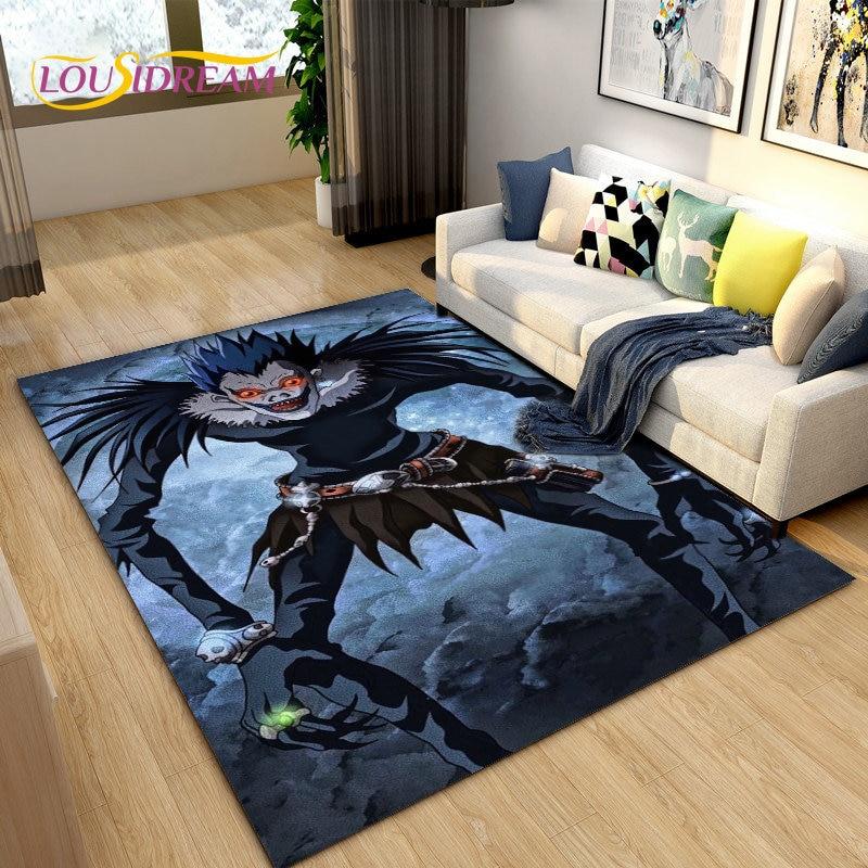 Anime Death Note Area Rug Large,Carpet Rug for Living Room Sofa Children's Room,Kitchen Bathroom Doormat Soft Non-slip Floor Mat