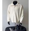 Cardigan Rétro Lâche pour Homme - Couleur Unie, Style Automne/Hiver