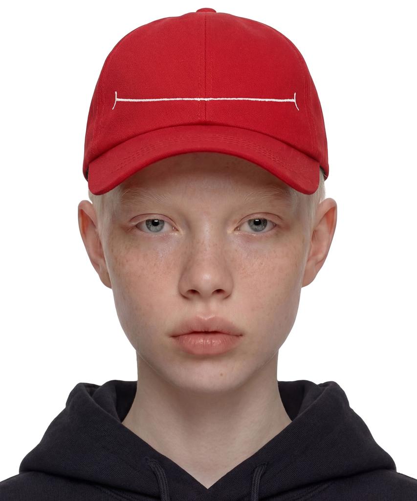 Eondeokeonteulol Cotton Logo Ball Cap Make A Smile / Classic B B / Red