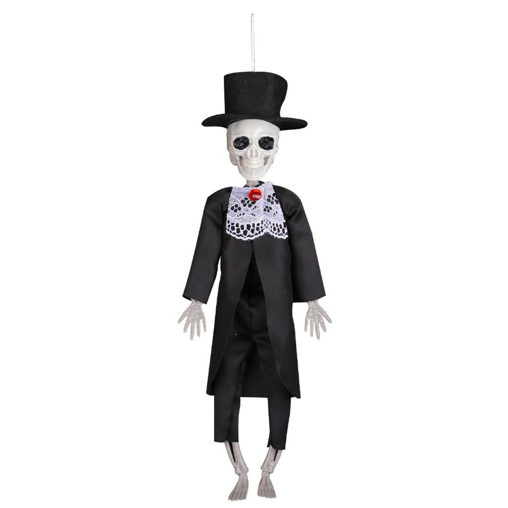 30cm Realistic Skeleton Halloween Decorations with Articulated Joints For Party Centerpieces Display Indoor and Outdoor