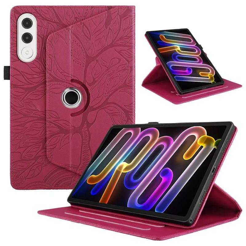 For Lenovo Yoga Tab 11.1 Case Tb710fu 360 Rotating Embossed Flip Stand Tablet Cover for Funda Lenovo Yoga Tab Case 11.1 Inch