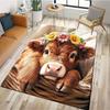 15 Size Highland Cow Printed Carpet Rugs for Home Living Room Bedroom Sofa Doormat Decor,kids Area Rug Non-slip Floor Mat