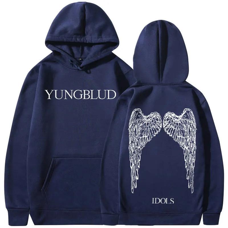 Yungblud IDOLS Wings Album Tour Print Hoodie Unisex Retro Fashion Loose Hip Hop Streetwear Hooded Sweatshirt for Men Women