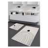 Non-slip Base Washable 2-piece Bath Mat - Arc Pattern 60*100 Cm - 50*60 Cm