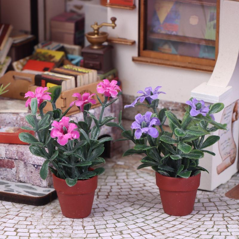 New 1/12 Dollhouse Simulation Flower Potted Model Dollhouse Micro Landscape Garden Scene Ornament Doll House Decoration Toys