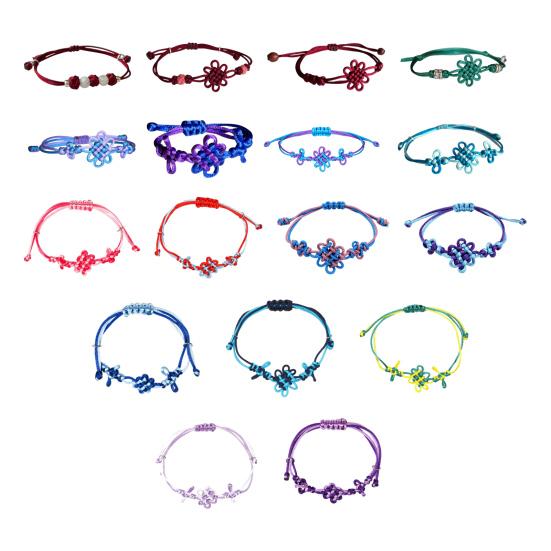 Chinese Knot Bracelet Retro Braided Bracelet Handmade Good Luck Bracelet Fashion Accessory for Men Women Daily Wear Cosplay