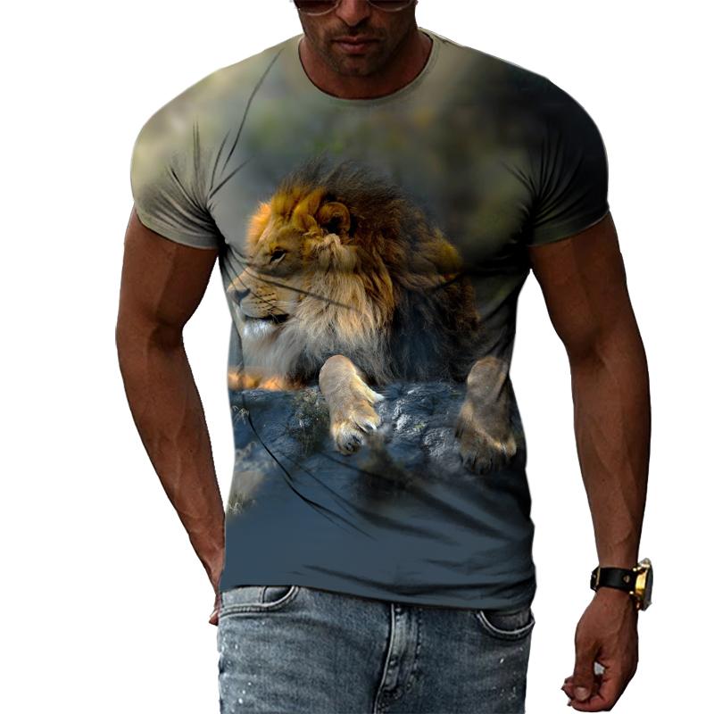 Männer Sommer Kurzarm O Hals 3D-Druck T-Shirt