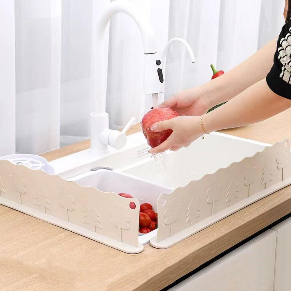 Reusable Sink Splash Guard Soft Sink Flap Block Water Device Kitchen Water Baffle  Splash Protector