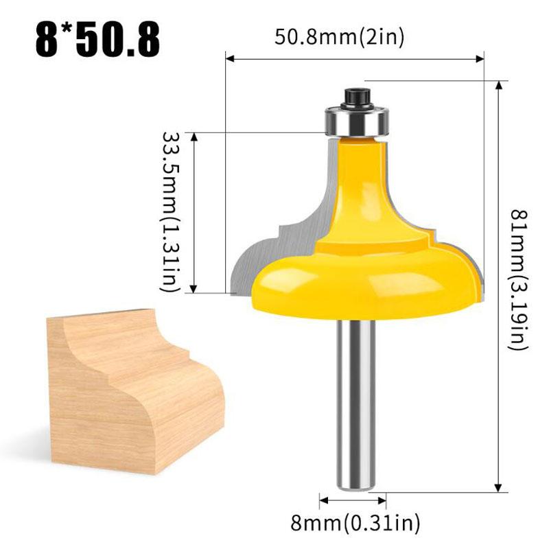 

Европейская фреза для рамок картин, классическая фрезерная фреза, фреза для покерных фрезеров, фреза для лестницы 8 мм 12 мм, хвостовик 1/2 дюйма 8mm shank NO3 жёлтый