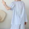 New Arrivals Open Run Women Check Frill Short Sleeve Shorts Pajama Set