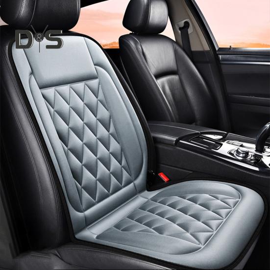 12V Heated Car Seat Cushion 2 Levels of Temperature Adjustable Seat Mat Overheat Protection Rhombus Texture Auto Seat Pad