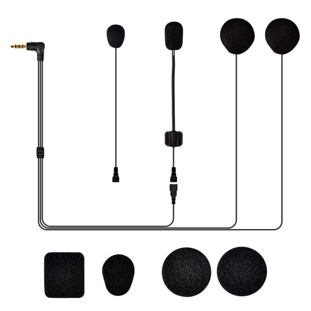 FODSPORTS Bike Income FX4 PRO & V6S Universal Speaker Microphone Set with 3.5mm Jack
