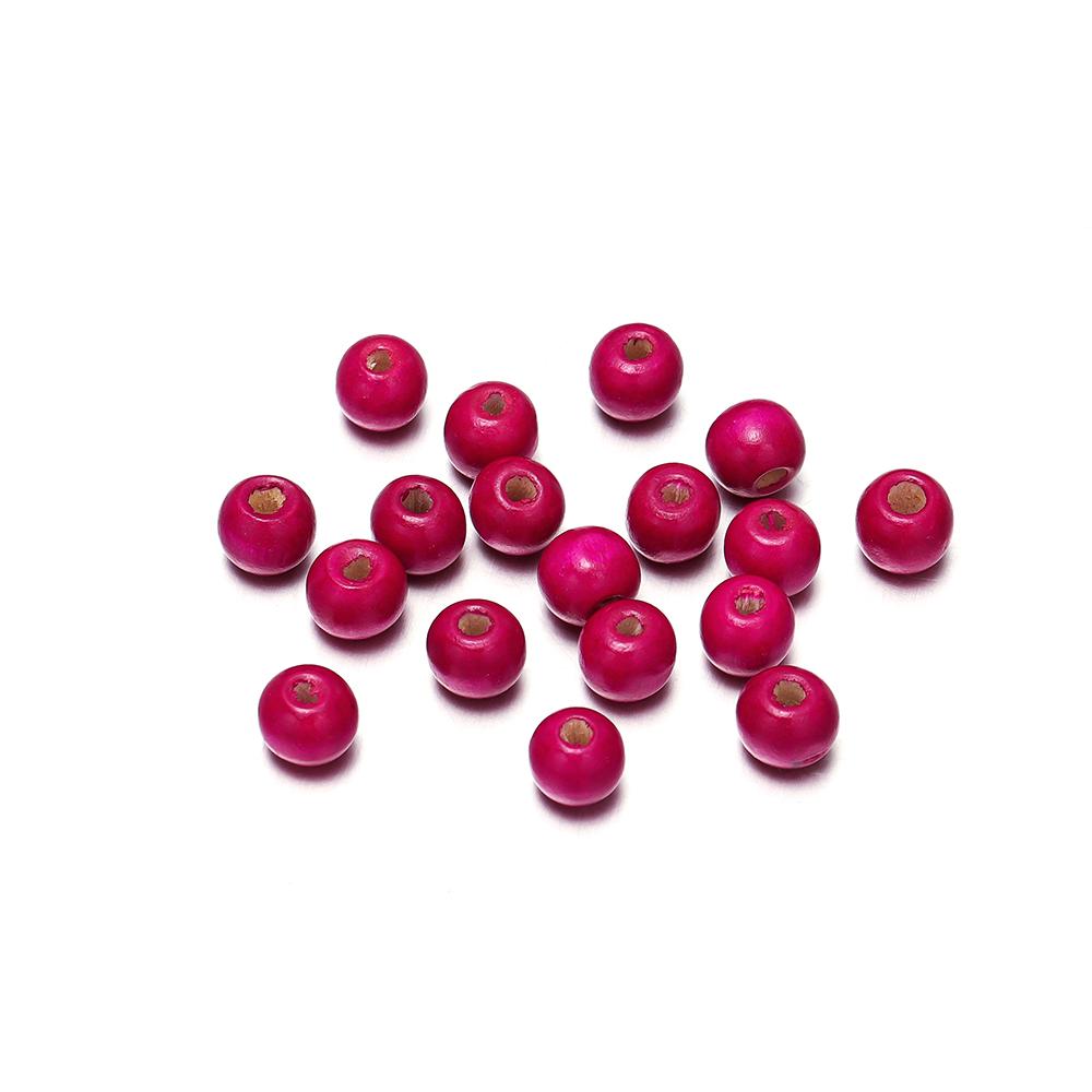 20-100Pcs 5.5-12mm Colorful Wooden Beads Spacer Loose Bead for DIY Bracelet Necklace Jewelry Making Supplies Accessories