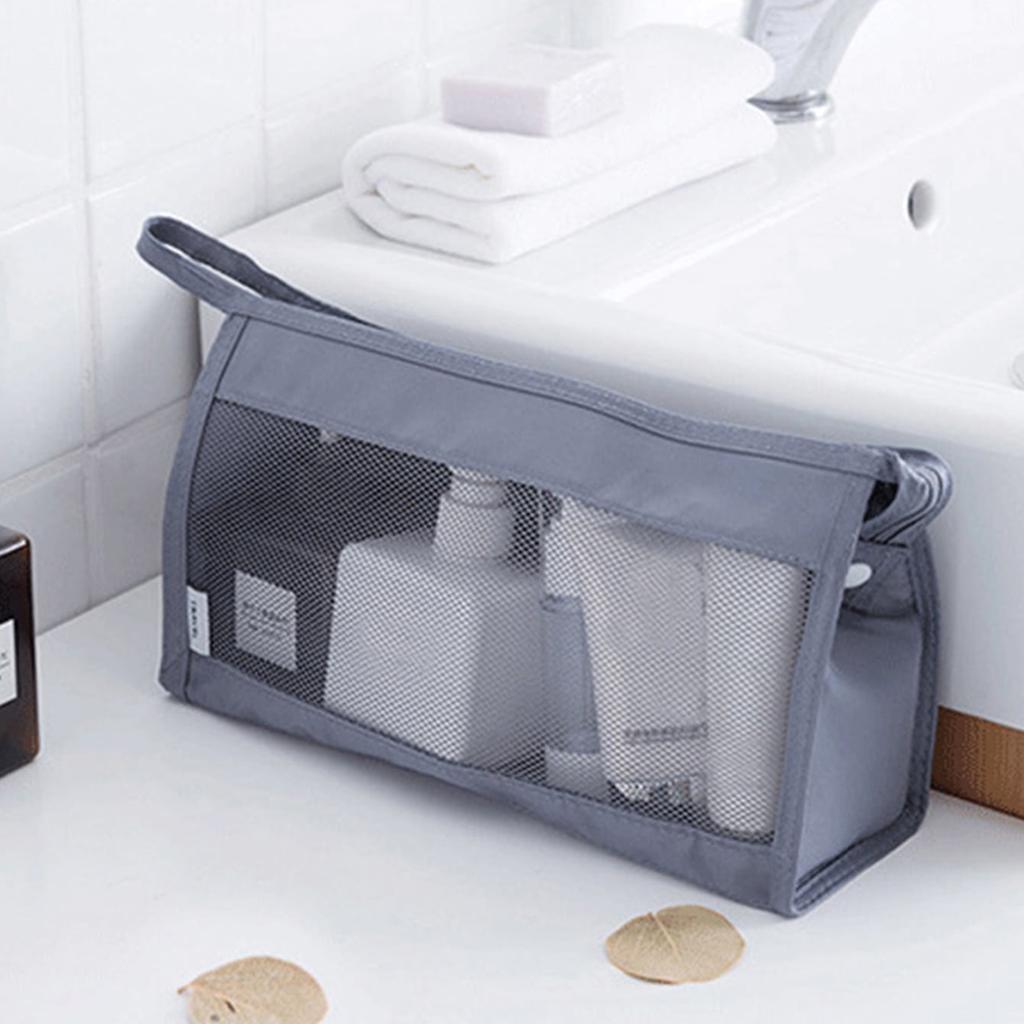 1pc portable travel storage bag, multifunctional travel makeup bag, zipper mesh makeup bag, cosmetic organizing bag