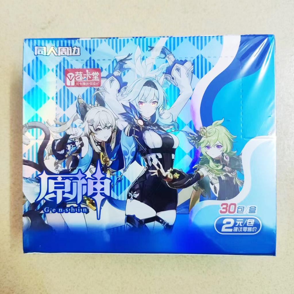 Genuine Genshin Impact Card Anime TCG Game Collection Pack Booster Box Hu Tao Raiden Shogun Rare SSP Cards Children's Toy Gift