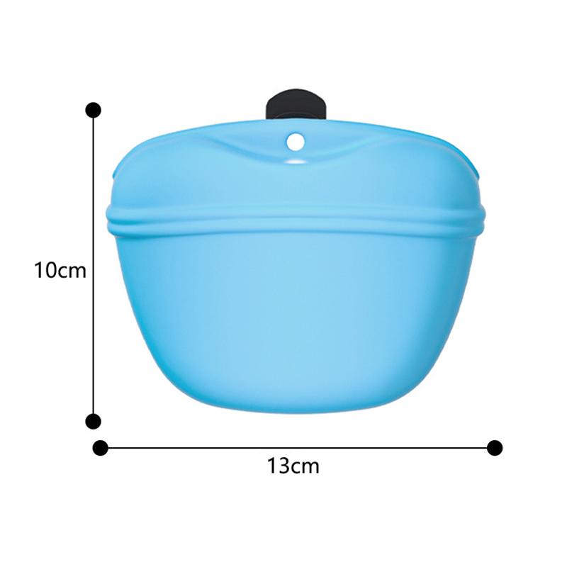 

Portable Silicone Pet Snack Pouch For Outdoor Dog Training Feeding Bag Hanging Style Waistpack синий