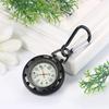 JEWELRYWE Nurse Watch Carabiner Luminous Dial Keychain Simple Bag Pocket Watch Silver