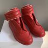 Unisex Buty Wysokie ze Skóry Naturalnej Męskie Sznurowane Buty do Chodzenia Płaskie Codzienne Buty Sportowe Zapięcie na Rzepy Buty na Kostkę Outdoor