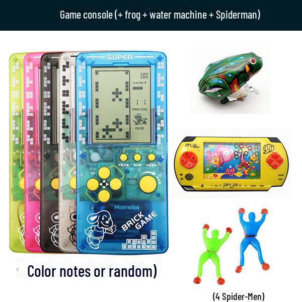 "2023 Nostalgic Tetris Game Console, 4.1-Inch Screen, Transparent Frosted Shell, Handheld"