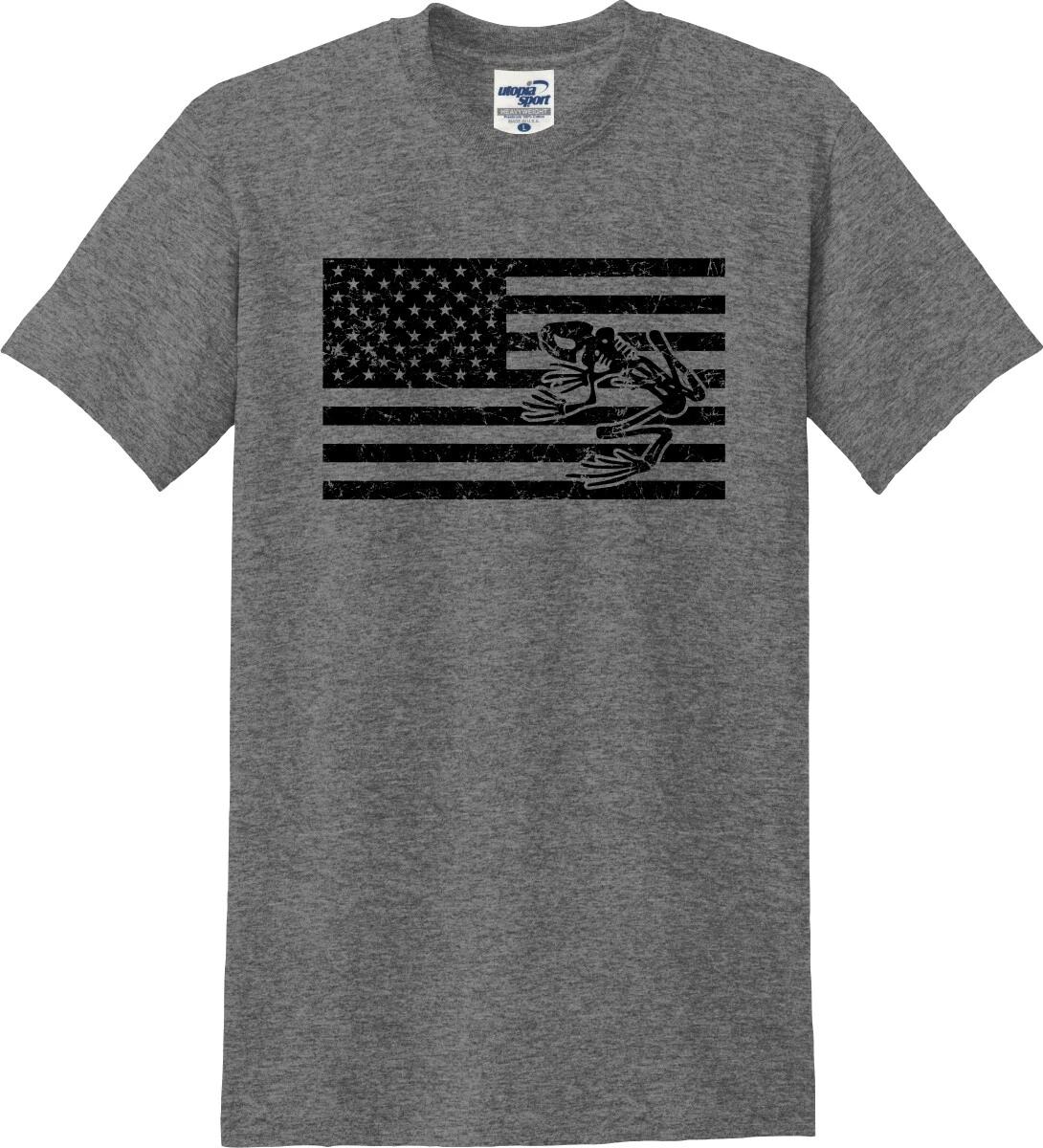 

Frogman USA Flag Distressed Unisex T shirt (S-5X) S