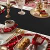 Confezione da 10 runner da tavola in raso nero, 30x277 cm, lunghi runner da tavola in raso di seta per matrimoni, feste di compleanno, banchetti e decorazioni.