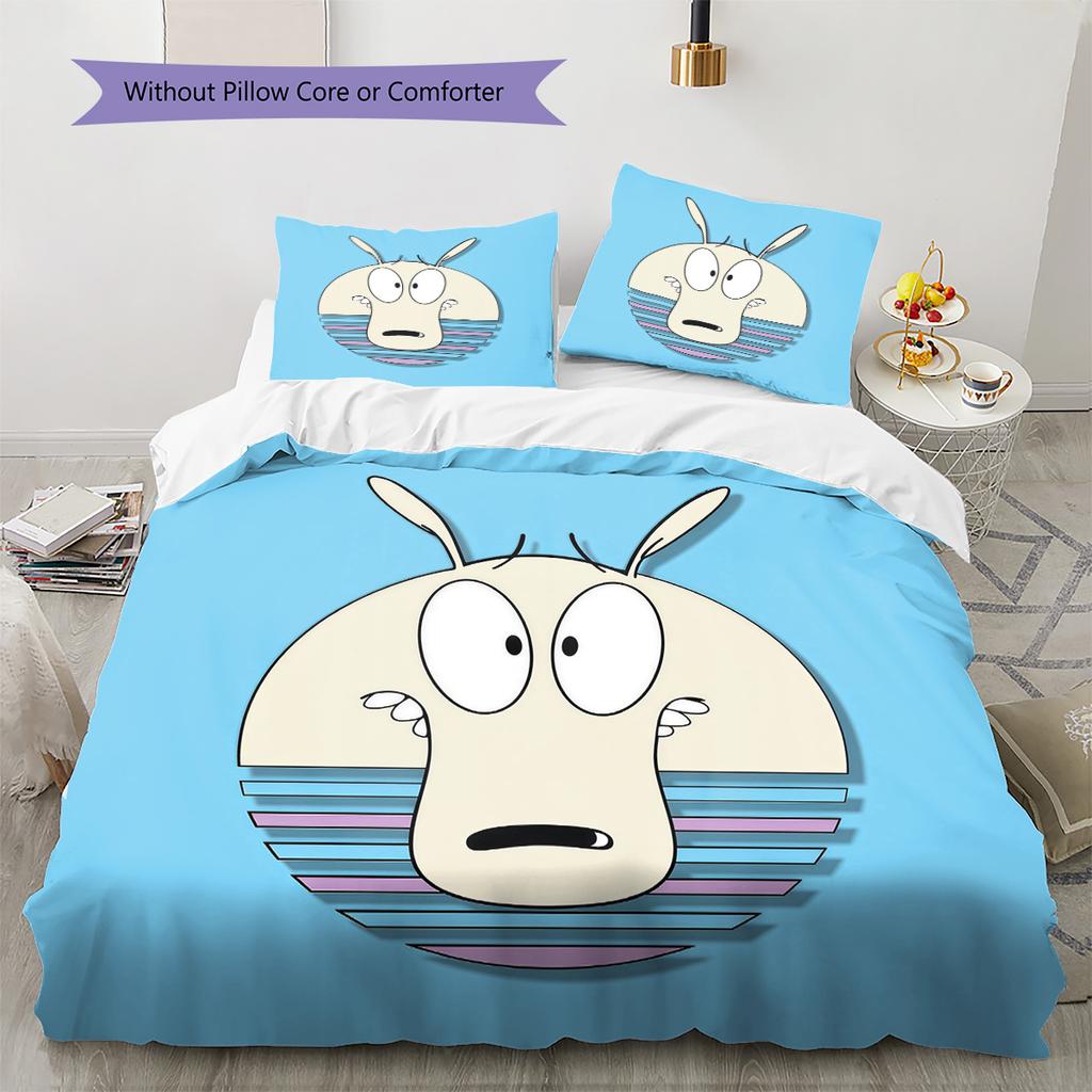Rocko2 Pattern Bedding Quilt Set Home Decoration Gift (1 * duvet cover + 2 * pillowcase without core)