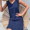 Summer women's dress fungus edge polka dot vest skirt