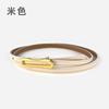 Leather Women'S Thin Belt Cowhide With Casual Pants Dress Women'S Thin Belt