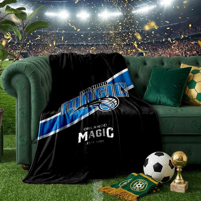 Basketball Orlando Logo Blanket Lightweight Flannel Bedding Blanket Perfect for Travel, Camping, Living Rooms, Offices, Sofas, Fan Christmas Gift