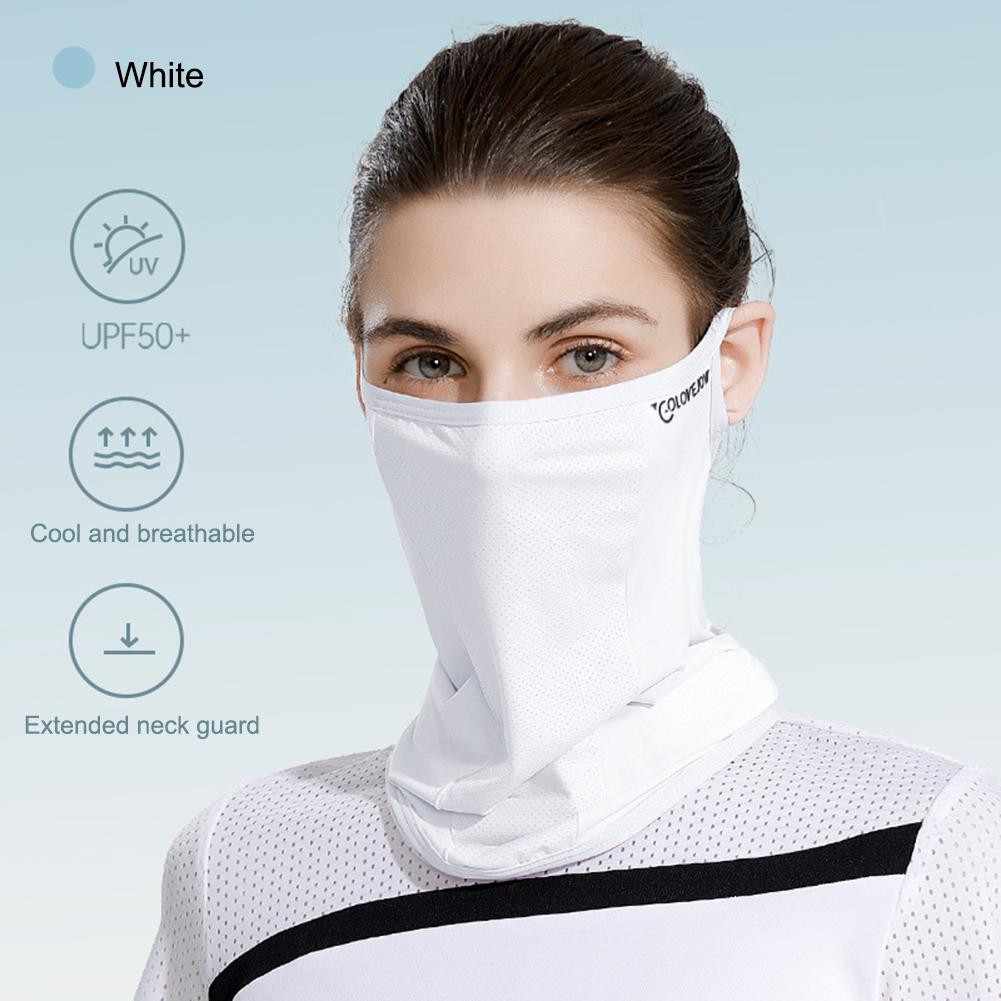 Unisex Face Scarf Breathable Ice Silk UV Sun Protection Mask Soft Adjustable Anti Ultraviolet Thin for Summer Outdoor Activities