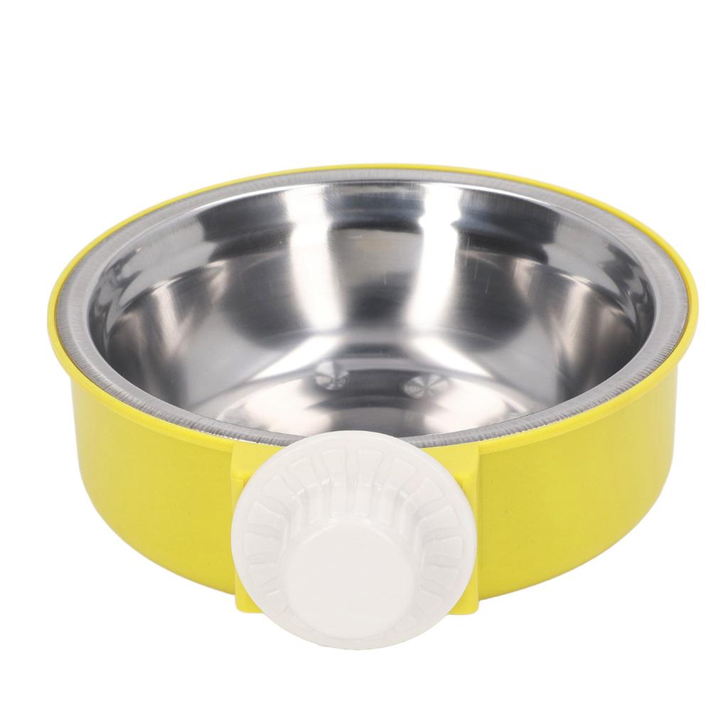 Hanging Pet Food Bowl Stainless Steel Thickening Fixed Pet Cage Single Bowl for Cats Dogs