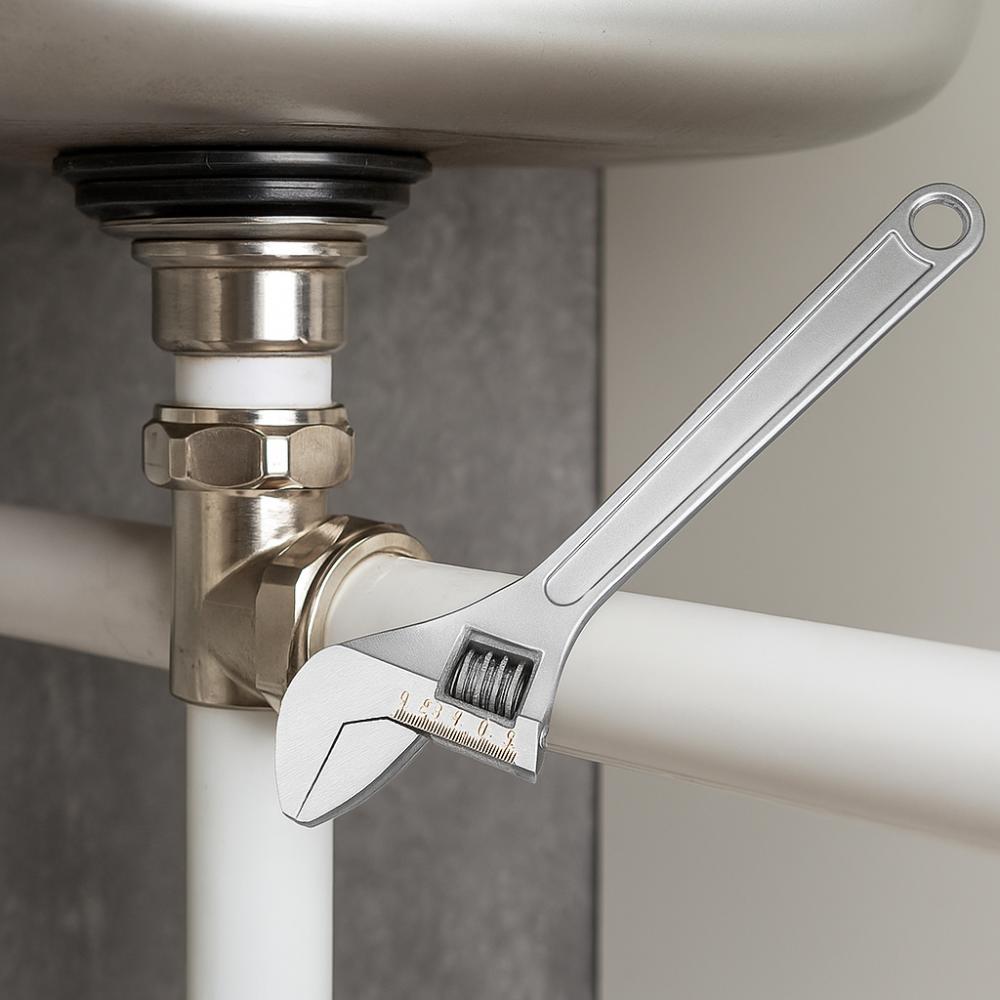 Large Opening Movable Spanners Short Handle Universal Wrench Industrial Grade Shifter  Bathroom