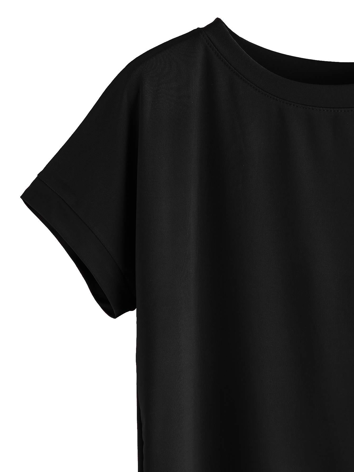 Fabricorn Women s Solid Regular Fit T-Shirt (GT01_UpDown4_P_Black S чёрный