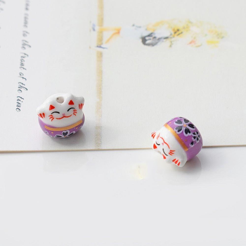 

Изготовление браслета Фарфоровые Разноцветные Бусины Ключница Аксессуар Свободные Бусины Керамические Бусины фиолетовый