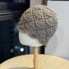 New Double Layered Hand Crocheted Pullover Hat for Women In Autumn and Winter Korean Version Versatile Warm Knitted Woolen Hat Trendy Baotou Hat