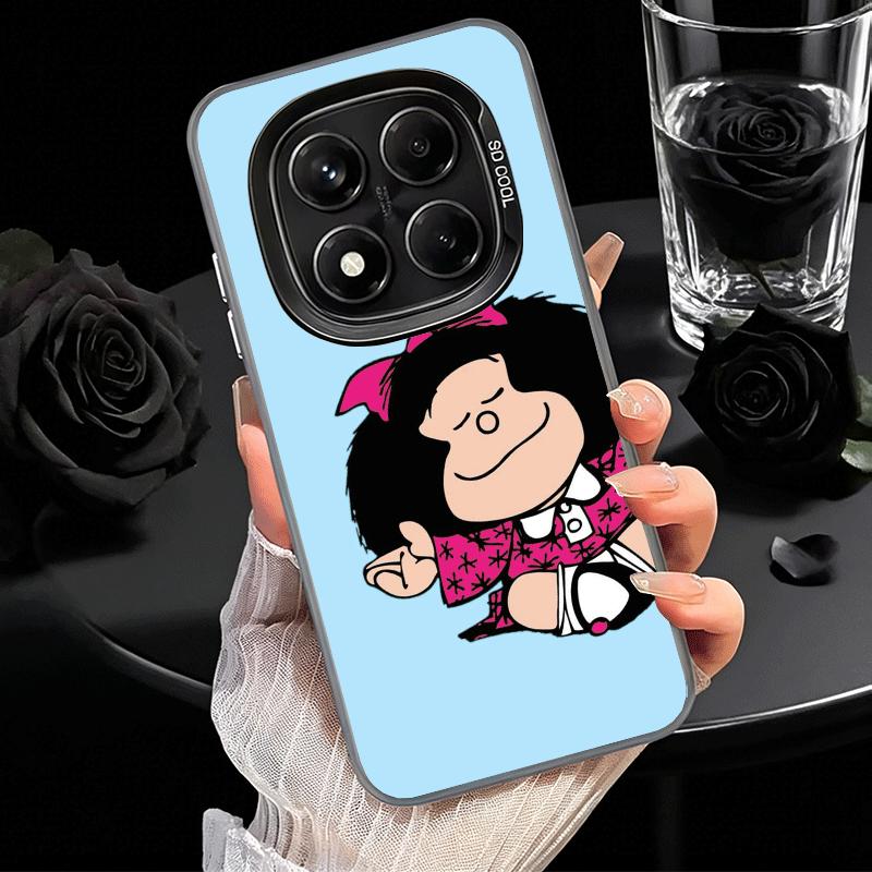 Mafalda Cartoon Cute Soft Phone Case for Xiaomi Redmi Note 13 14 15 Pro Plus 12S 12 11S 11 11T 10S 10 Shockproof Cover Back Shel