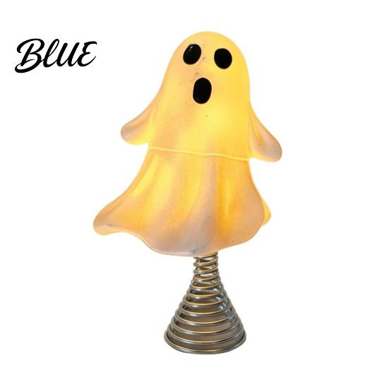Desktop Night Light for Halloween Party Cute Ghost LED Decorative Light Christmas Tree Topper with Warm Soft Durable Resin Decoration Holidays Glow