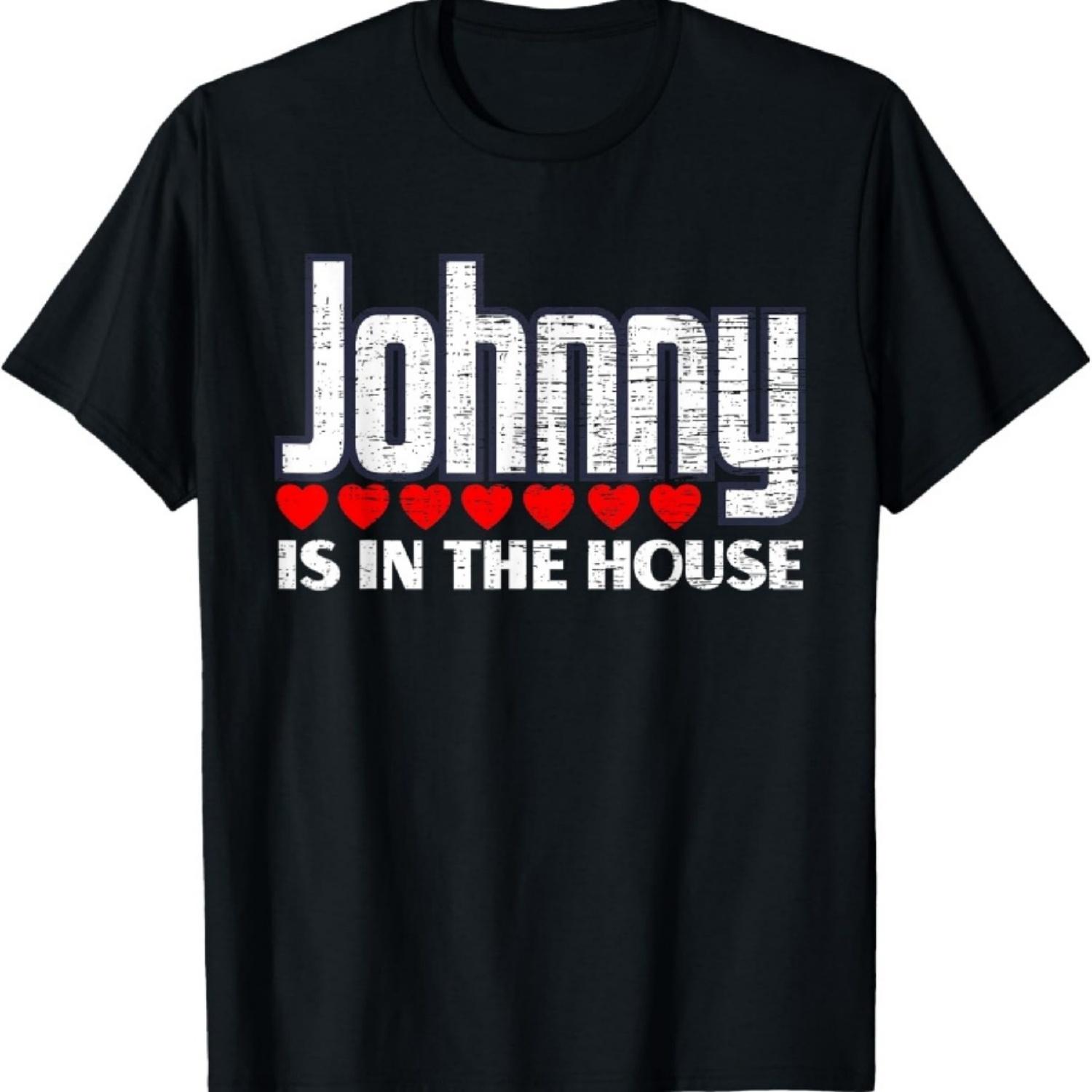 

Johnny Is In The House Retro Hearts First Name Johnny T-Shirt XXXXXL чорний