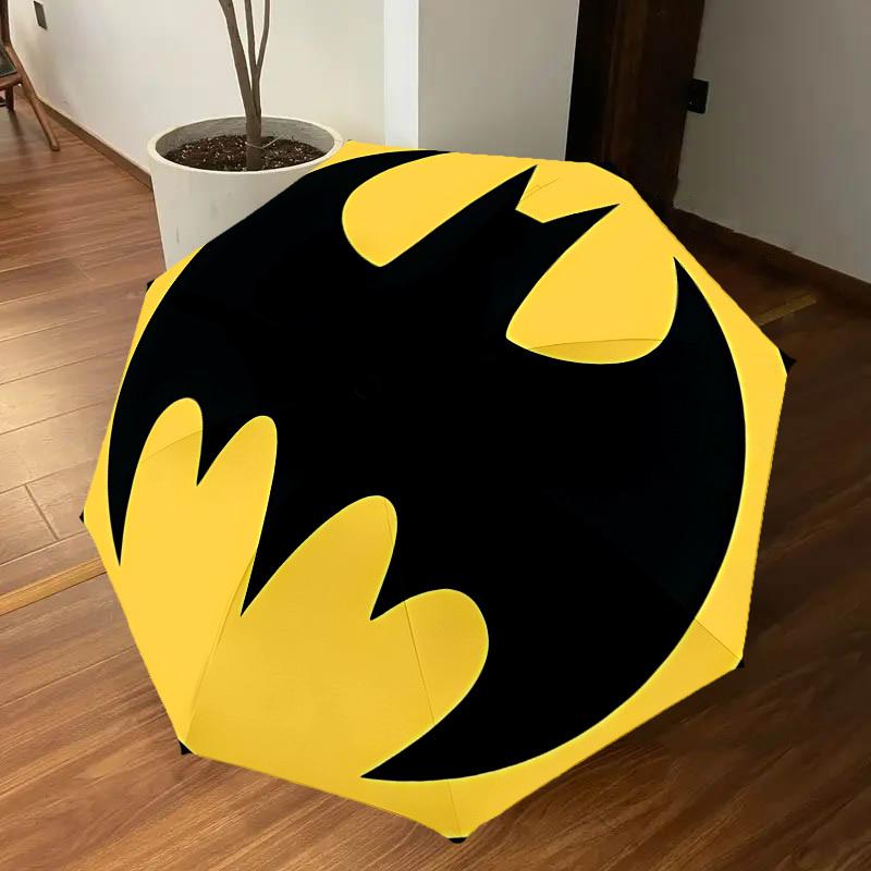 1PC Warner Batman Logo Umbrella-8-Rib Reinforced, Automatic Open, Lightweight & Durable-A69
